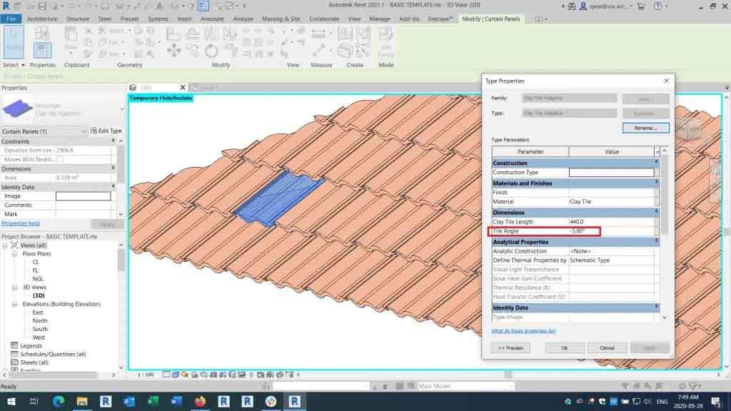 revit roof